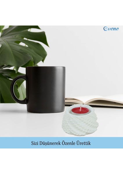 Mumluk Şamdan 3 Adet Tealight ve Ince Mum Uyumlu Ejderha Yumurtası Model