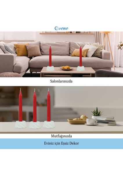 Mumluk Şamdan 3 Adet Tealight ve Ince Mum Uyumlu Ejderha Yumurtası Model