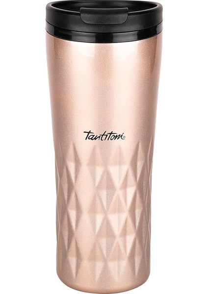 Bronz Yıldız Desenli Paslanmaz Çelik Bardak Termosu 470 Ml.