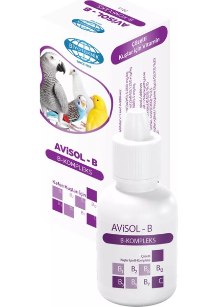 Avisol-B Kuşlar Için Vitamin Çözeltisi 30 ml