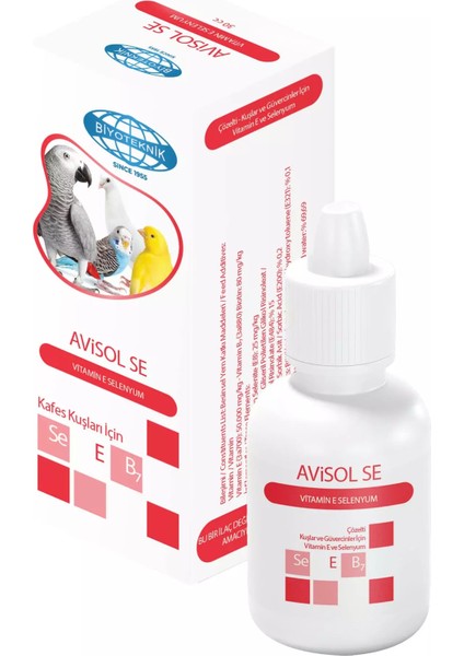 Avisol-Se Kuşlar Için Mineral Çözelti 30ML