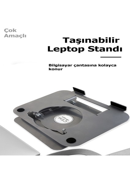 Laptop ve Tablet Standı 360° Dönebilen Yükseklik Ayarlamalı Katlanabilen 11-17INÇ