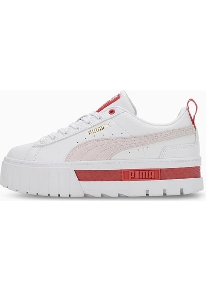 Mayze Lth Wn S Sneaker Kadın Günlük Spor Ayakkabı Beyaz-Kırmızı 38198327