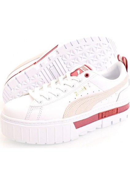 Mayze Lth Wn S Sneaker Kadın Günlük Spor Ayakkabı Beyaz-Kırmızı 38198327 fiyatları
