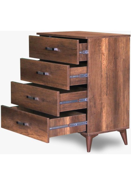 Şifonyer Derin 4 Adet Çekmece Hard Koyu Ceviz Suntalem Kutuda Sevk El Yapım fiyatları