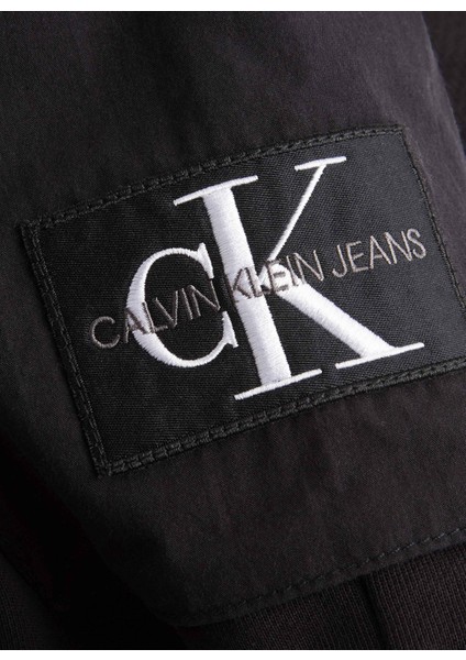 Normal Siyah Erkek Sweat Şort J30J323140BEH_MONOLOGO Badge Hwk Sh