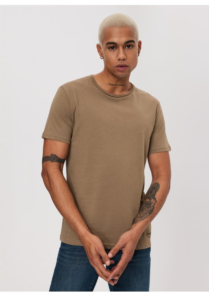 Bisiklet Yaka Koyu Bej Erkek T-Shirt 232 Lcm 242061 Gael K.bej fiyatları