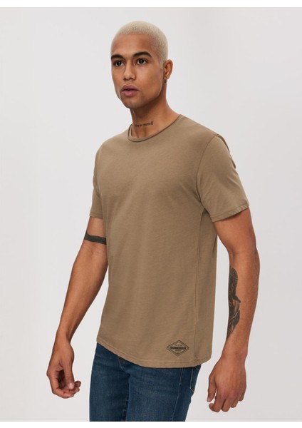 Bisiklet Yaka Koyu Bej Erkek T-Shirt 232 Lcm 242061 Gael K.bej modelleri