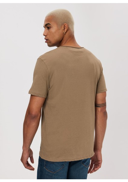 Bisiklet Yaka Koyu Bej Erkek T-Shirt 232 Lcm 242061 Gael K.bej fırsatları