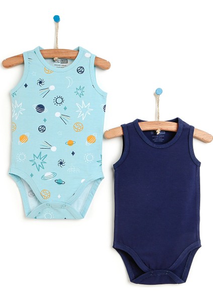Organik 2li Uzay Atlet Body Erkek Bebek Erkek Bebek