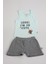Look Baskı Şortlu Takım Gri 3495 1
