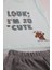 Look Baskı Şortlu Takım Gri 3495 3