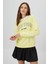 Yaka Triko Bant Baskılı Sweatshirt 1