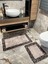 2'li Leoar Desen Banyo Paspası - Kahverengi Ebat (60X100 - 60X50) 3