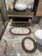 2 'li Leoar Desen Oval Banyo Paspası - Kahverengi Ebat (60X100 - 60X50) 2