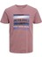 Jack & Jones Jcoarc Tee Ss Crew  Neck Pembe Erkek T-Shirt 12228434-Twili 1