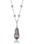 Swarovski Crystal Taşlı Ametist Top Zincir Gümüş Kadın Kolye 1