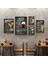 Kahve ve Kokteyl Içecekler Coffee Bar Köşesi Için Duvar Tablosu Retro Ahşap Poster 1