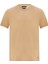 Kum Rengi Bisiklet Yaka Basic T-Shirt 1