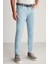 Slim Fit 5 Cep Gök Mavisi Chino Pantolon 4