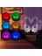 Kuğular LED Masa Lambası Ahşap Taban 7 Farklı Işık Renkli 2