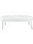 Şila Bench Beyaz Peluş - Silver Ayaklı 90 Cm 1