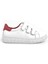 Hakiki Deri Beyaz Kırmızı Cırtlı Çocuk Günlük Spor Okul Ayakkabı 2