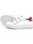 Hakiki Deri Beyaz Kırmızı Cırtlı Çocuk Günlük Spor Okul Ayakkabı 5