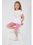 Shapeless Writing Krem Kız Çocuk Bermuda Takım 2