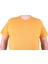 Erkek Büyük Beden Likralı Basic V Yaka Tişört 11170 Hardal 4