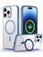 Apple iPhone 14 Pro Max Kılıf Zebana First Class Standlı Silikon Kılıf (Kablosuz Şarj Destekli) Açık Mavi 1