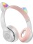 Kablosuz Bluetooth Kulaküstü Kedili P47M Kulaklık Rgb Işıklı Kedi Desenli Kulaklık Beyaz P47M 1