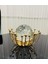Dekoratif Metal Damlalı Cam Küre Gold Obje 2