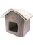Kedi ve Köpek Yatağı Shack House Yatak Kahve 1