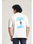 EM Brothers Krem Rengi Baskılı Oversize T-Shirt 4