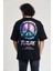 Siyah Baskılı Oversize T-Shirt 1