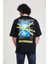 EM Brothers Siyah Baskılı Oversize T-Shirt 1