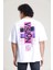 Beyaz Baskılı Oversize T-Shirt 1