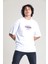Beyaz Baskılı Oversize T-Shirt 2