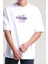 Beyaz Baskılı Oversize T-Shirt 3