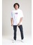 Beyaz Baskılı Oversize T-Shirt 4