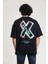 Siyah Baskılı Oversize T-Shirt 1
