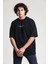 EM Brothers Siyah Baskılı Oversize T-Shirt 2