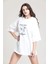 EM Brothers  Oversize T-Shirt Krem Rengi 5