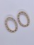 Gold Renk İncili Oval Küpe 2