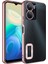 Case 4U Vivo Y16 Kılıf Kamera Lens Korumalı Şeffaf Renkli Logo Gösteren Parlak Yumuşak Kapak Omega Rose Gold 1