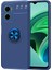 Xiaomi Redmi Note 11E Kılıf Kamera Korumalı Autofocus Shockprof Ravel Yüzüklü Standlı Slikon Kapak Lacivert 1