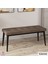 Elf Serisi 80X132 Açılabilir Siyah Mermer Desen Mutfak Masa Takımı 4 Sandalye 1 Bench Gold Halkalı 2