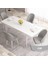 Concept Roz Serisi 80X132 Mdf Açılabilir Beyaz Mutfak Masası Takımı 4 Sandalye Gold Halkalı 2