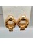 Gold Renk Halka Detaylı Küpe 2